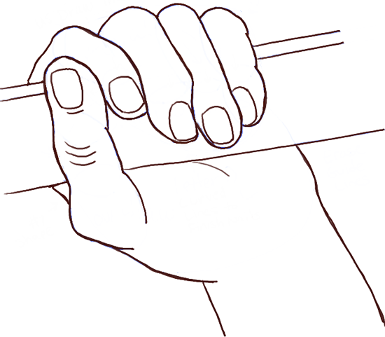 drawing hands grabbing