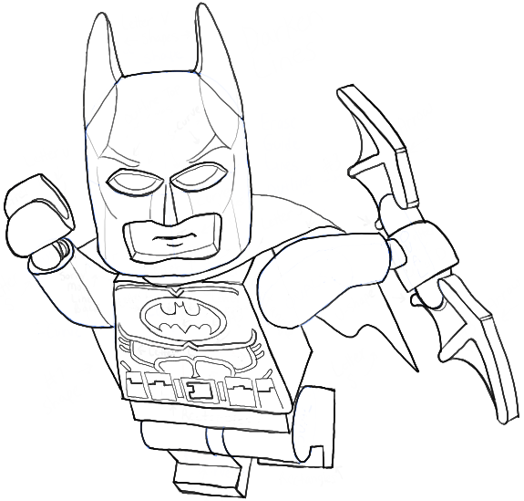 How to Draw Lego Batman Minifigure with Easy Step by Step Drawing ...