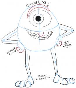 How to Draw Mike Wazowski from Monsters University Drawing Tutorial ...