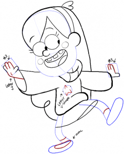 How to Draw Mabel Pines from Gravity Falls with Easy Steps Tutorial ...