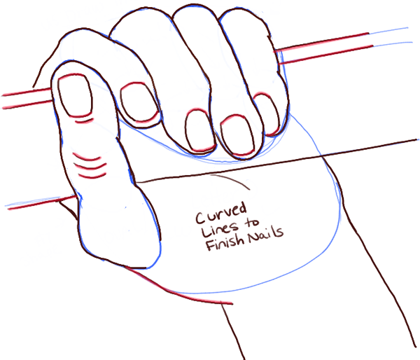 How to Draw a Hand Gripping Something with Easy to Follow Steps - How
