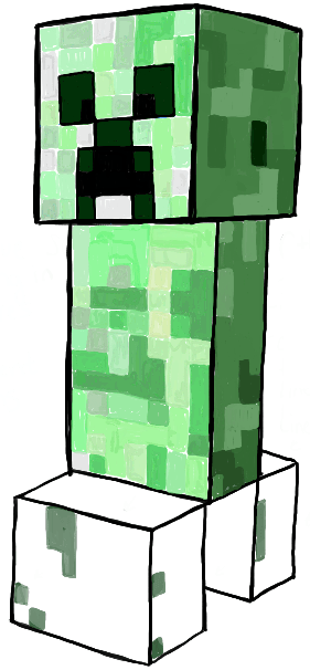 How to Draw a Minecraft Creeper in Easy Steps - How to Draw Step