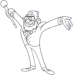 How to Draw Grunkle Stan From Gravity Falls with Step by Step Drawing ...