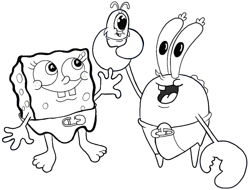 How to Draw Baby Spongebob, Mr. Krabs, and Plankton from Spongebob ...