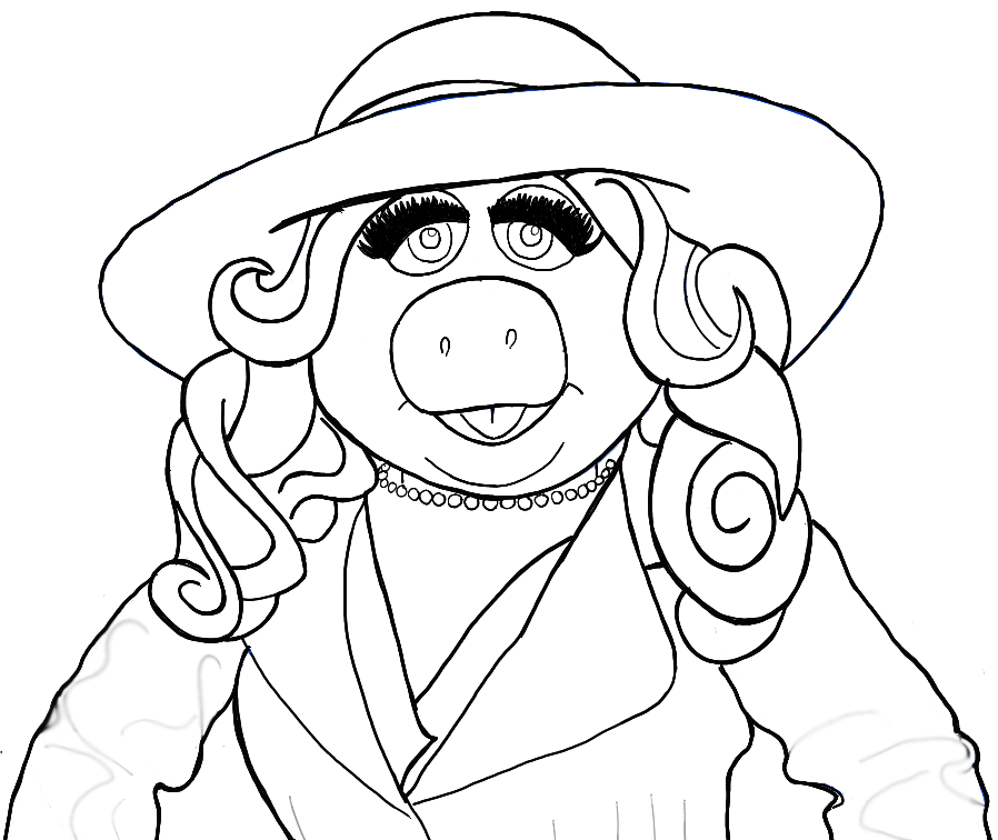 How to Draw Miss Piggy from The Muppets Show and Movie in Easy Steps ...