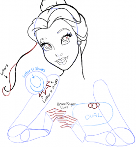 How to Draw Belle from Beauty and the Beast Step by Step Tutorial – How ...