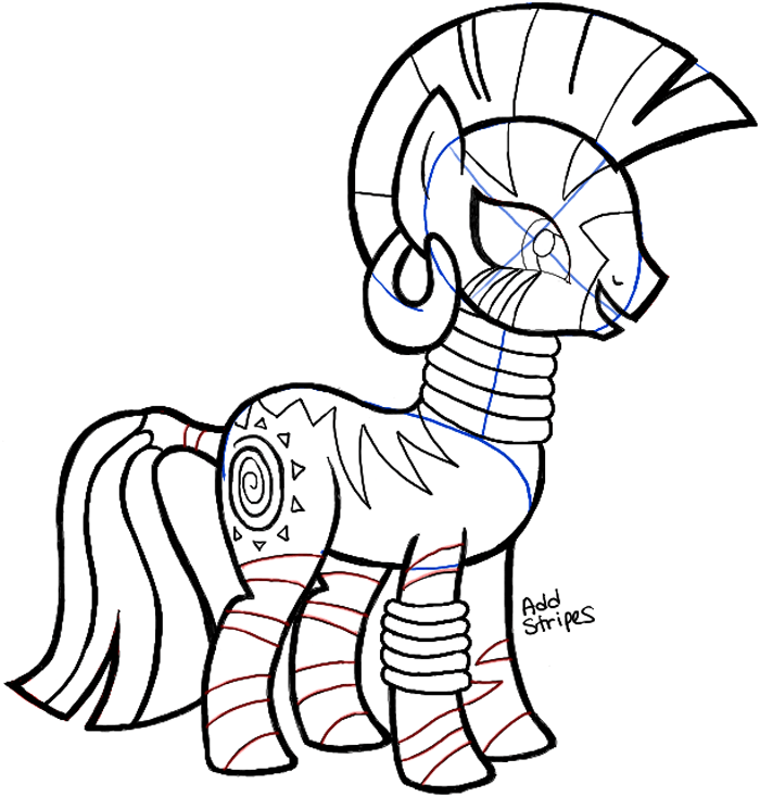 Desenho de My Little Pony Zecora para colorir