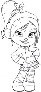 How to Draw Vanellope Von Schweetz or Glitch from Wreck it Ralph Step ...