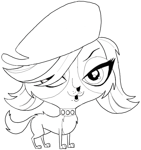 zoe littlest pet shop coloring page