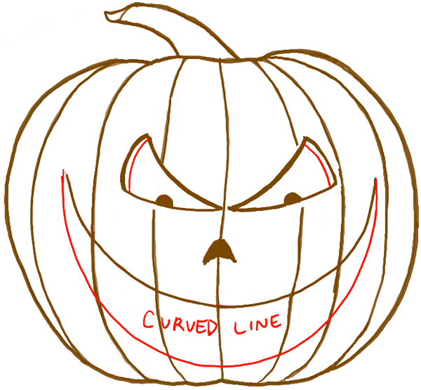 scary pumpkin drawing