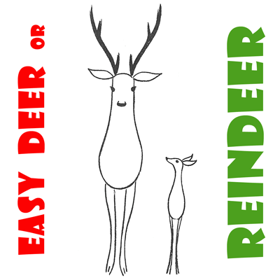Reindeer drawing  Public domain vectors