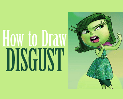 How to Draw Disgust from Inside Out with Simple Steps Drawing Lesson