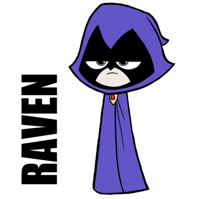 How to Draw Raven from Teen Titans Go With Simple Step by Step Drawing Lesson