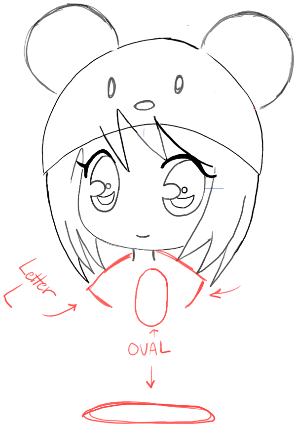 How to Draw a Chibi Girl with Cute Mouse Hat Easy Step by Step