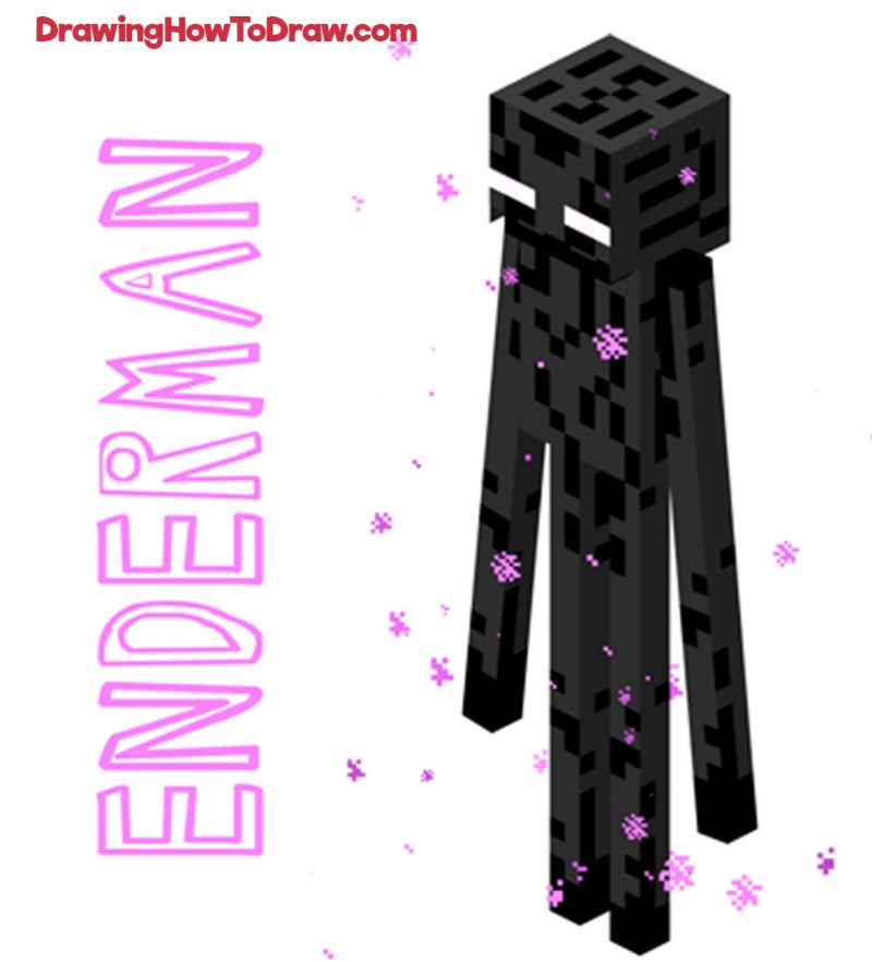 How to Draw Enderman from Minecraft Drawing Tutorial How to Draw Step