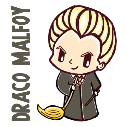 How to Draw Cute Chibi Draco Malfoy from Harry Potter Step by Step Drawing Tutorial