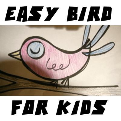 How to Draw Cartoon Birds Simple Step by Step Drawing Lesson for Children