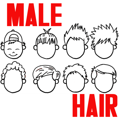 How To Draw Boys And Mens Hair Styles For Cartoon Characters
