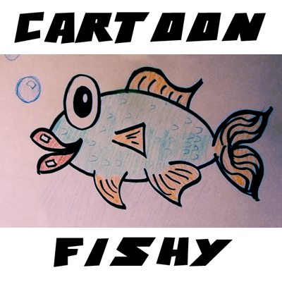 Drawing a Cartoon Fish with Easy Sketching Instructions - How to