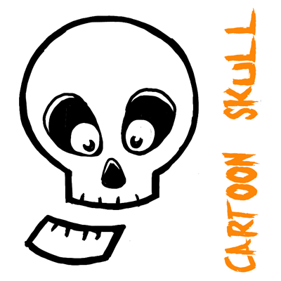 easy skeleton face drawing