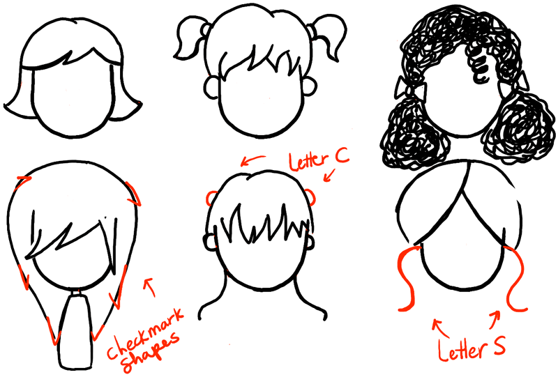 how to draw a girl with wavy hair