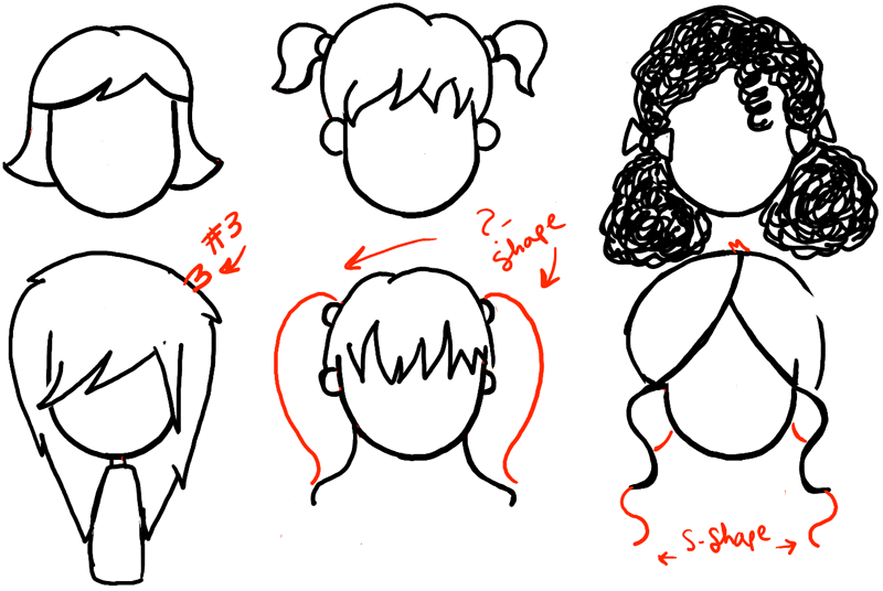 How to Draw Curly Anime Hair  Easy Drawing Tutorial For Kids