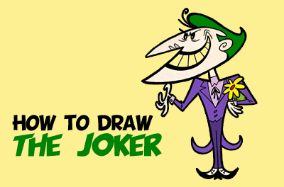 How to Draw The Joker Retro Vintage Style Easy Drawing Tutorial - How ...