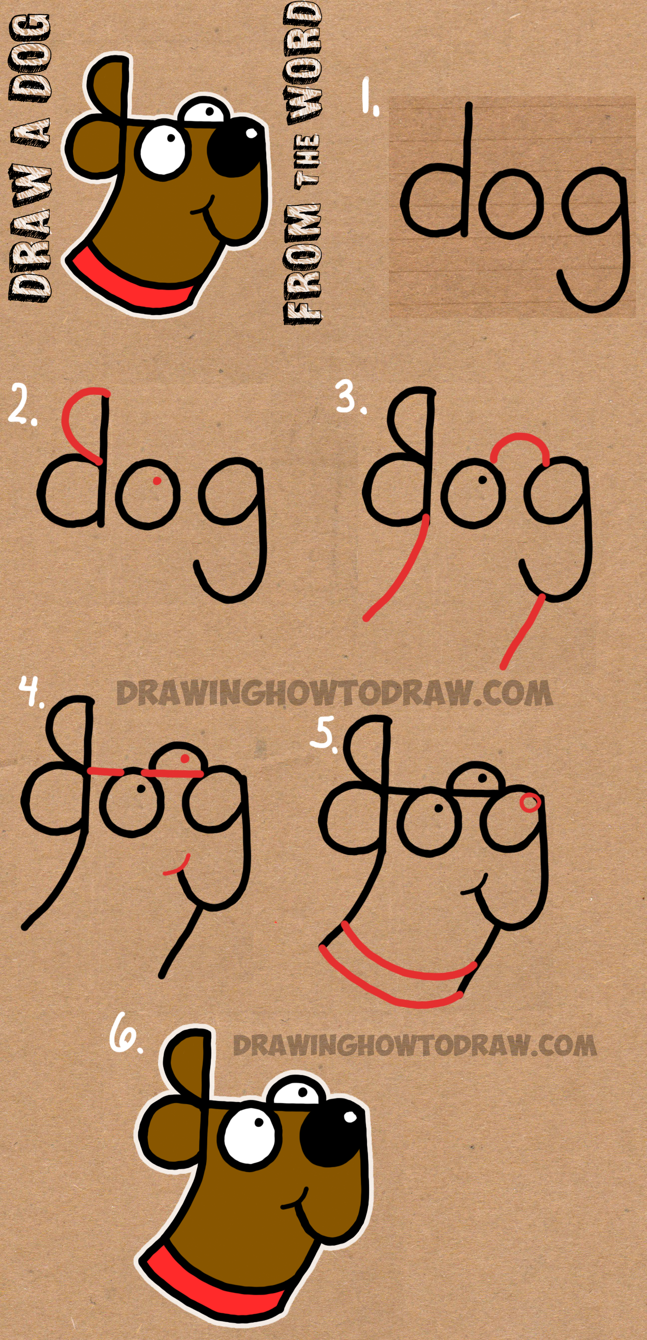 How To Draw A Dog Easy Step By Step For Beginners Design Talk