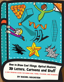 how to draw cool stuff, cool things, optical illusions, 3d letters drawing tutorials for kids