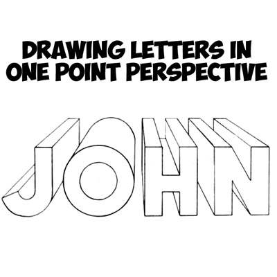 how to draw 3d letters in perspective