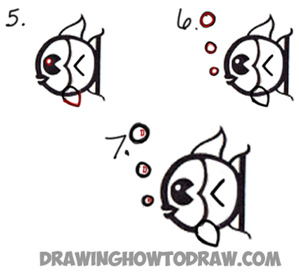 howtodraw cartoon fish2 bubbles from lowercase letter a