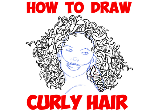 Featured image of post How To Draw Curly Hair Easy Get realistic results by developing the form and texture of the hair with a layered approach curly hair tends to have more stray hairs that find their way outside the confines of the general shape