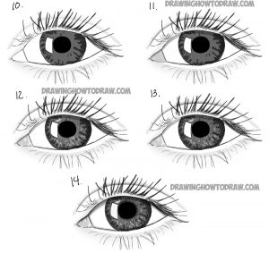 How to Draw Realistic Eyes with Step by Step Drawing Tutorial in Easy ...