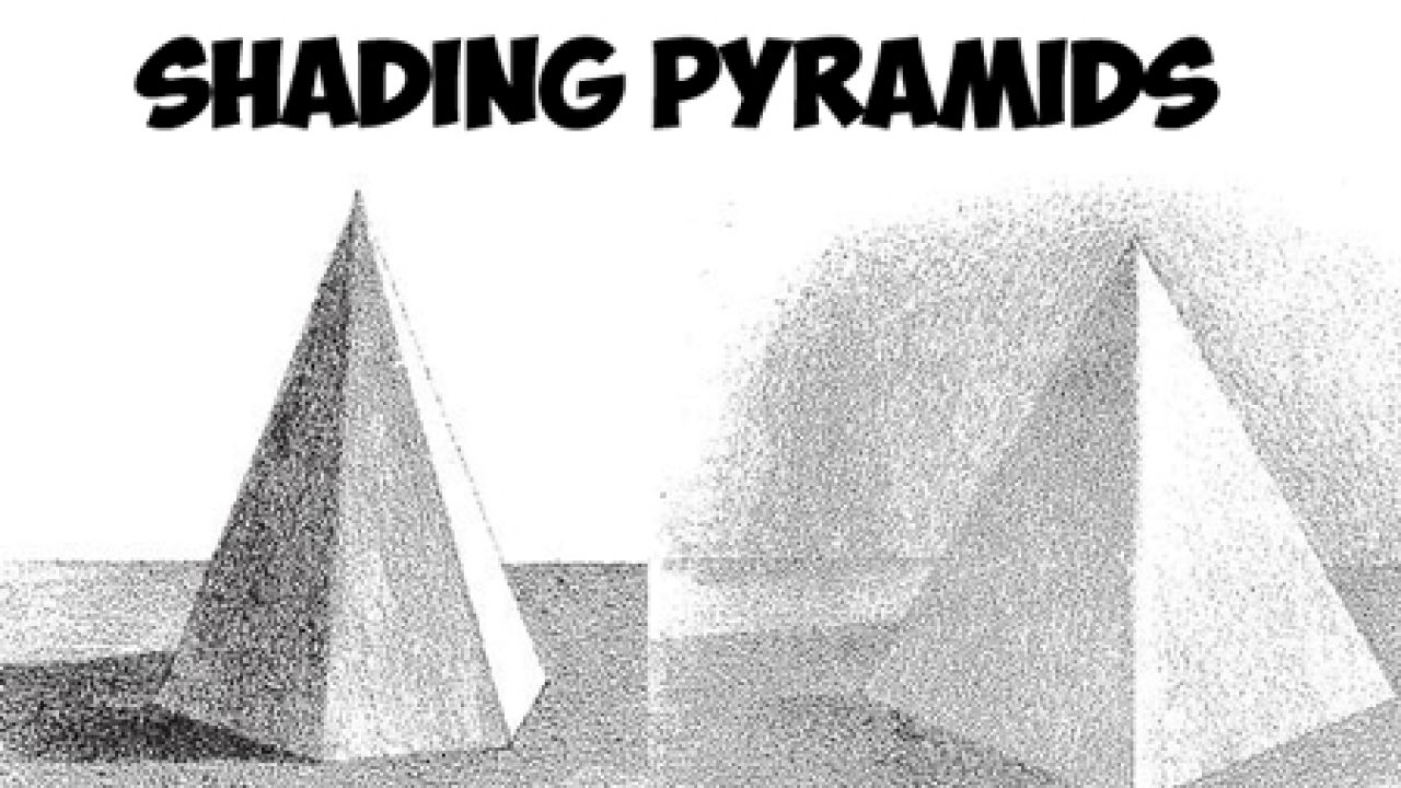 how to draw a square pyramid step by step