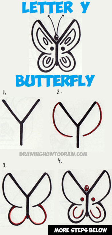 how to draw a butterfly for kids