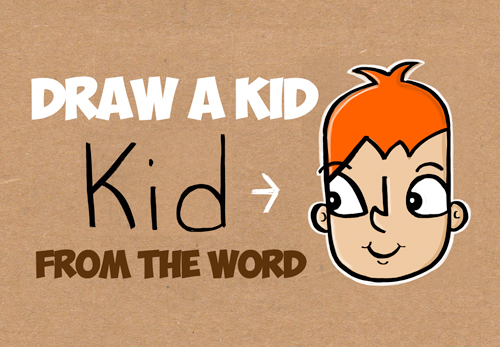 how to draw cartoon kids word toons lesson