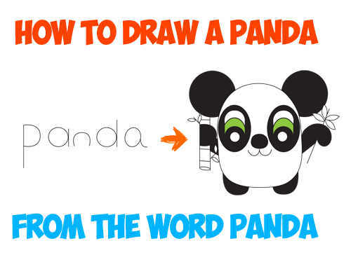 how to draw cute animated pandas