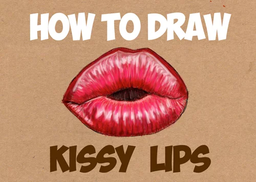 How To Draw Kissy Kissing Puckering Sexy Lips How To Draw Step By Step Drawing Tutorials