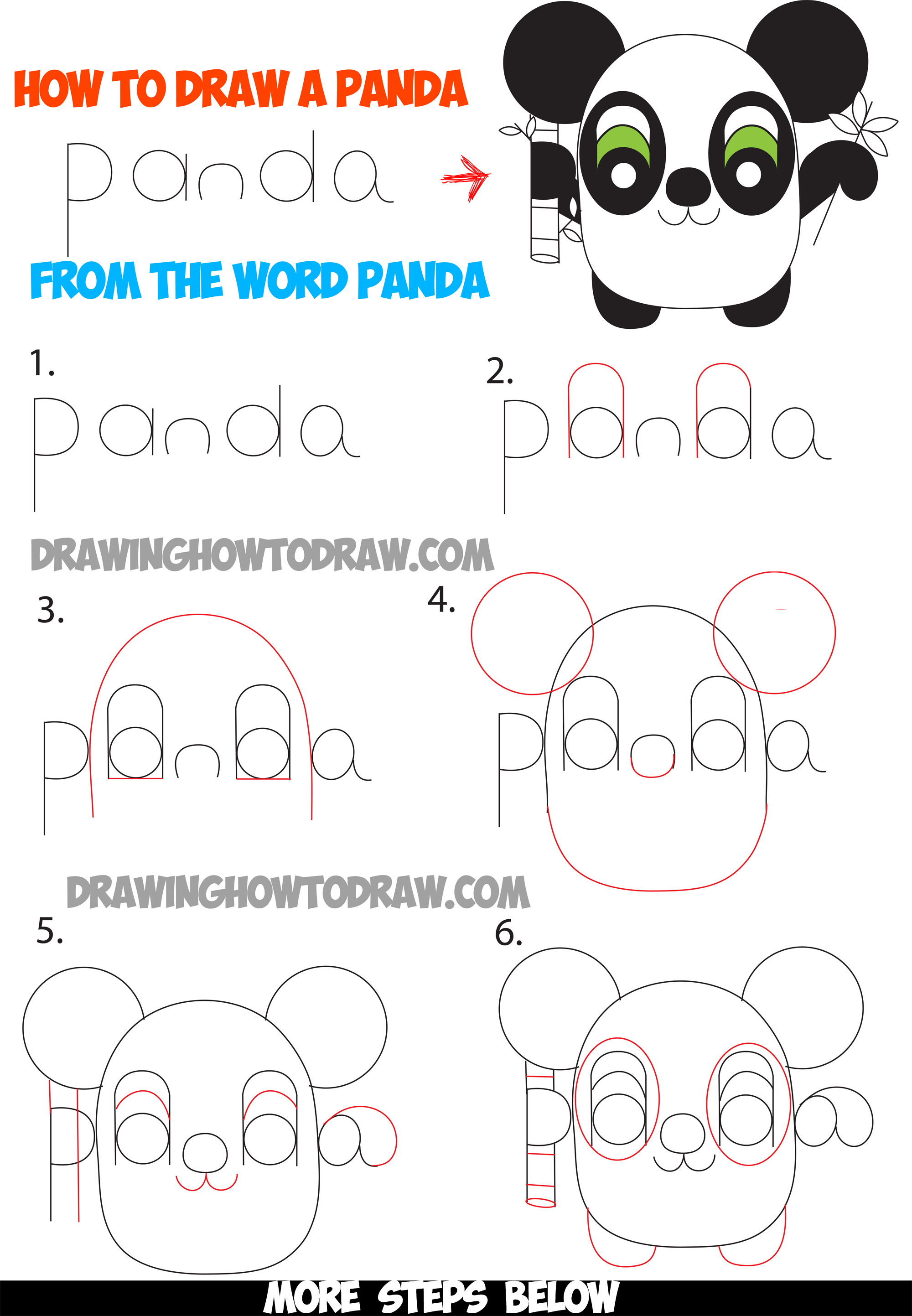 How To Draw A Panda Step By Step Guide - Riset