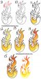 How to Draw Flames and Drawing Cartoon Fire Drawing Tutorial - How to