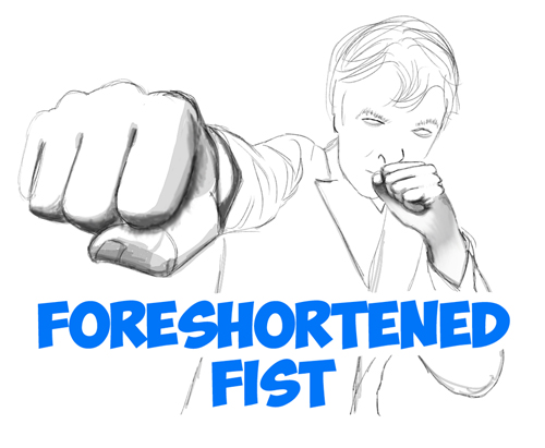 how to draw the foreshortened figure fists and hands