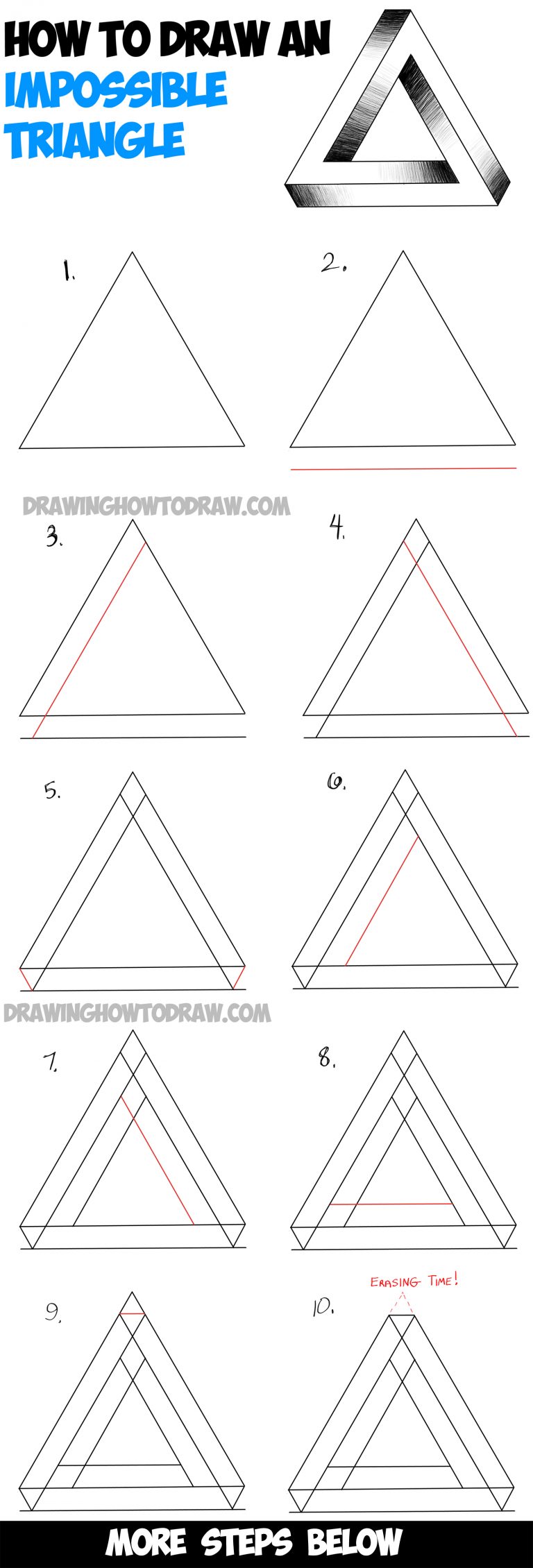 drawing of impossible shapes petagon