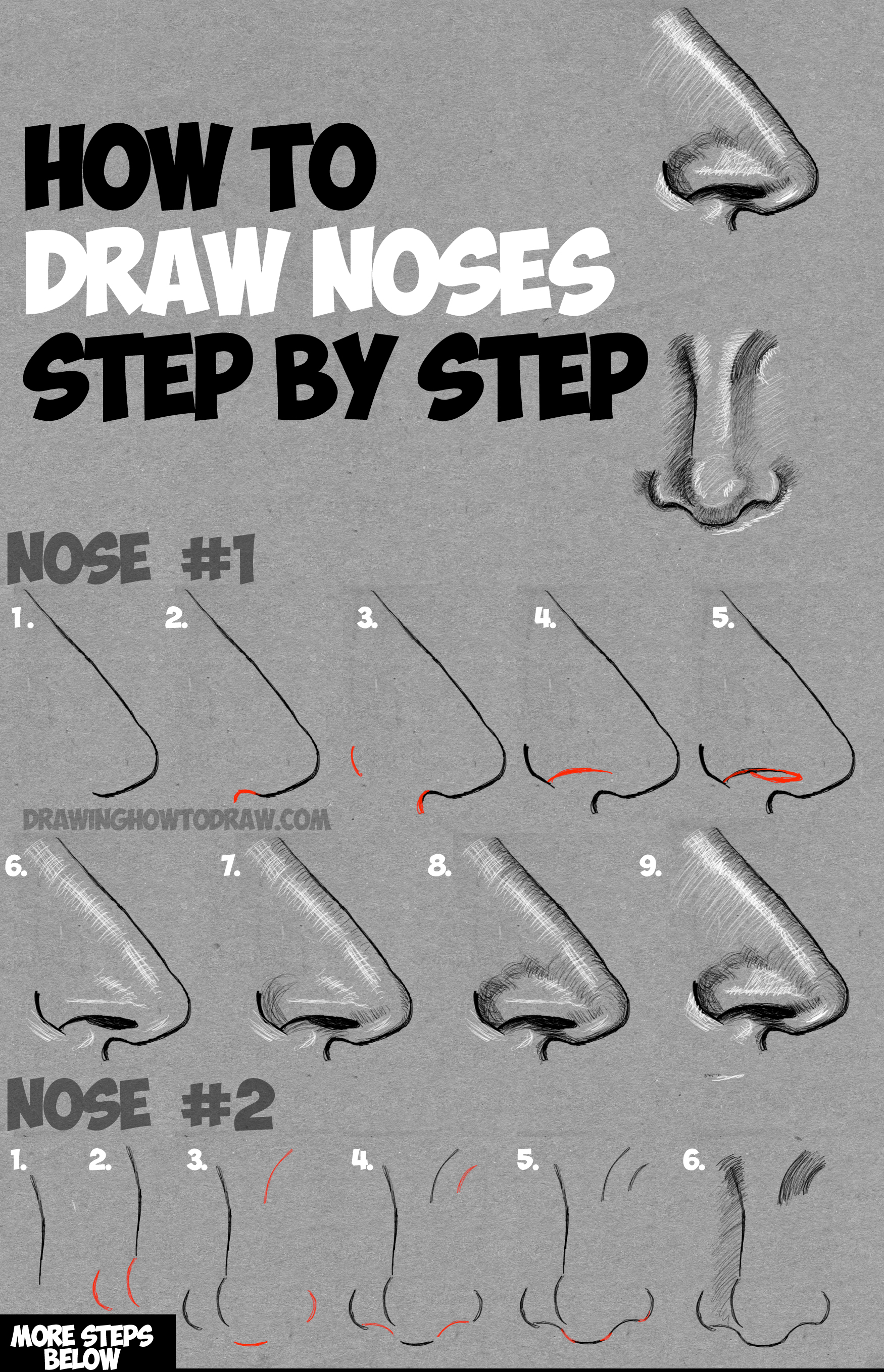 How to Draw a Side View Nose : Pencil Sketch - YouTube