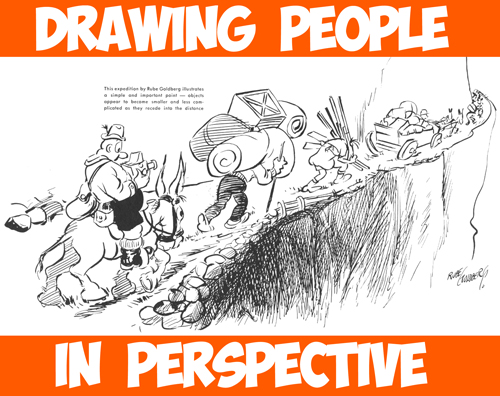 How to Draw Groups of People and Figures in Perspective - Size of Figures in an Illustration