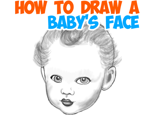 how to draw a babys face and head in the right proportions