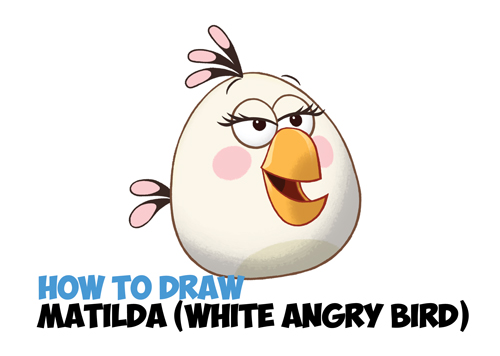 how to draw white angry bird matilda