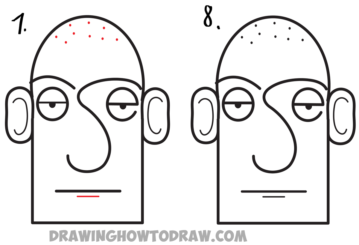 how to draw cartoon faces