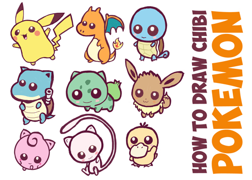How to Draw Cute Baby Chibi Pokemons - Huge Chibi Pokemon Guide ...