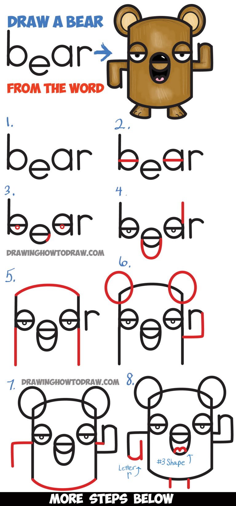 how-to-draw-a-cartoon-bear-from-the-word-bear-bear-word-cartoon