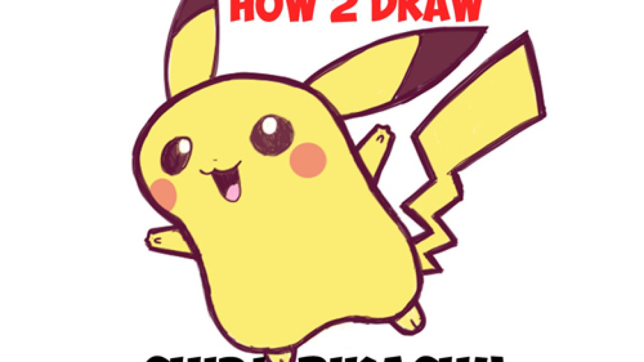 How To Draw Cute Baby Chibi Pikachu From Pokemon Step By Step Drawing Tutorial How To Draw Step By Step Drawing Tutorials